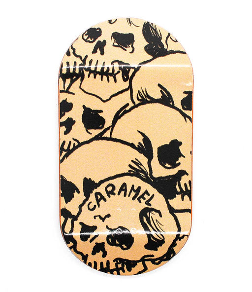 Oldwood x Caramel skulls fingerboard deck 50mm - Caramel Fingerboards - Fingerboard store