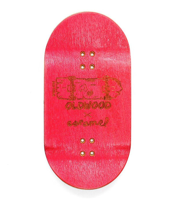 Oldwood x Caramel snake fingerboard deck 50mm - Caramel Fingerboards - Fingerboard store