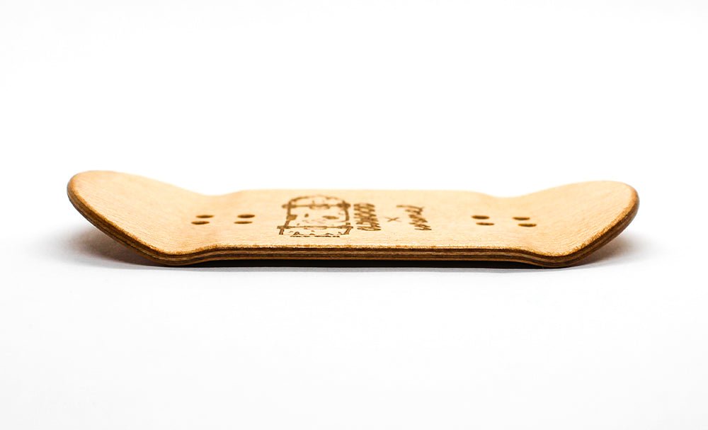 Oldwood x Caramel yellow fingerboard deck 50mm - Caramel Fingerboards - Fingerboard store