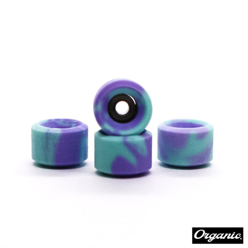 Orange purple/aqua fingerboard wheels - Caramel Fingerboards - Fingerboard store