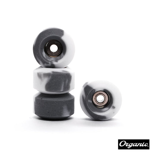 Organic white/grey swirl fingerboard wheels - Caramel Fingerboards - Fingerboard store