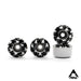 Peak black houndstooth fingerboard wheels 7.5mm - Caramel Fingerboards - Fingerboard store