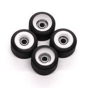 Peak Black - White Dual Core Fingerboard Wheels 7.5mm - Caramel Fingerboards - Fingerboard store