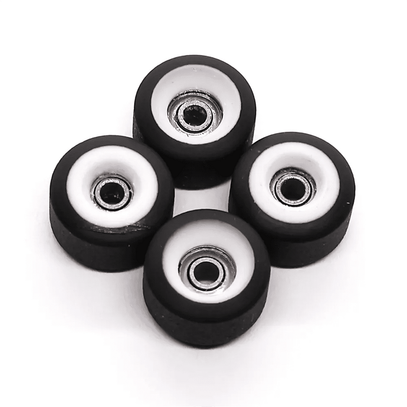 Peak Black - White Dual Core Fingerboard Wheels 7.5mm - Caramel Fingerboards - Fingerboard store