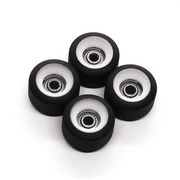 Peak Black - White Dual Core Fingerboard Wheels 7.5mm - Caramel Fingerboards - Fingerboard store