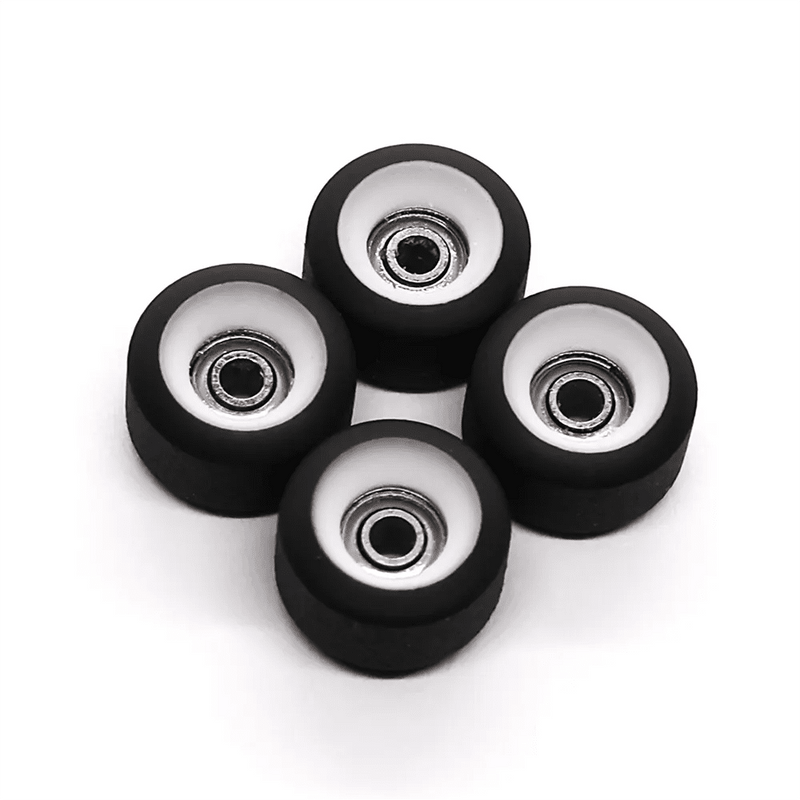 Peak Black - White Dual Core Fingerboard Wheels 7.5mm - Caramel Fingerboards - Fingerboard store
