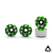 Peak green houndstooth fingerboard wheels 7.5mm - Caramel Fingerboards - Fingerboard store
