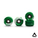 Peak green/white fingerboard wheels 7.5mm - Caramel Fingerboards - Fingerboard store