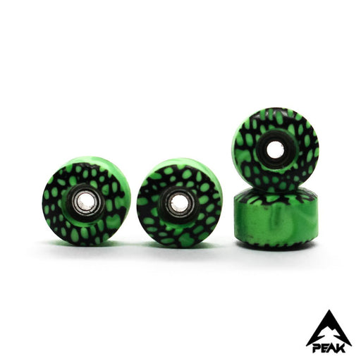 Peak lizard lime fingerboard wheels 7.5mm - Caramel Fingerboards - Fingerboard store