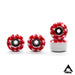 Peak red houndstooth fingerboard wheels 7.5mm - Caramel Fingerboards - Fingerboard store