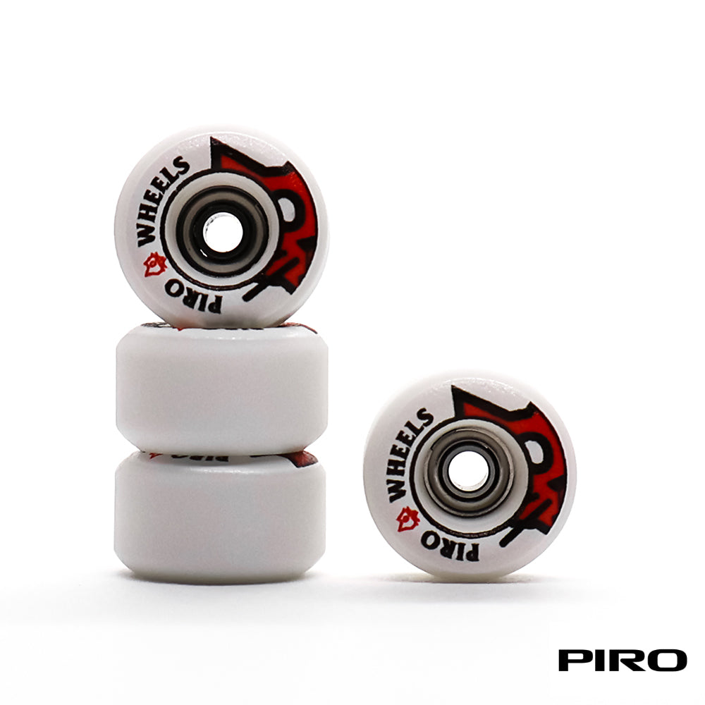 Piro White Performance Bone Head Fingerboard Wheels 8mm