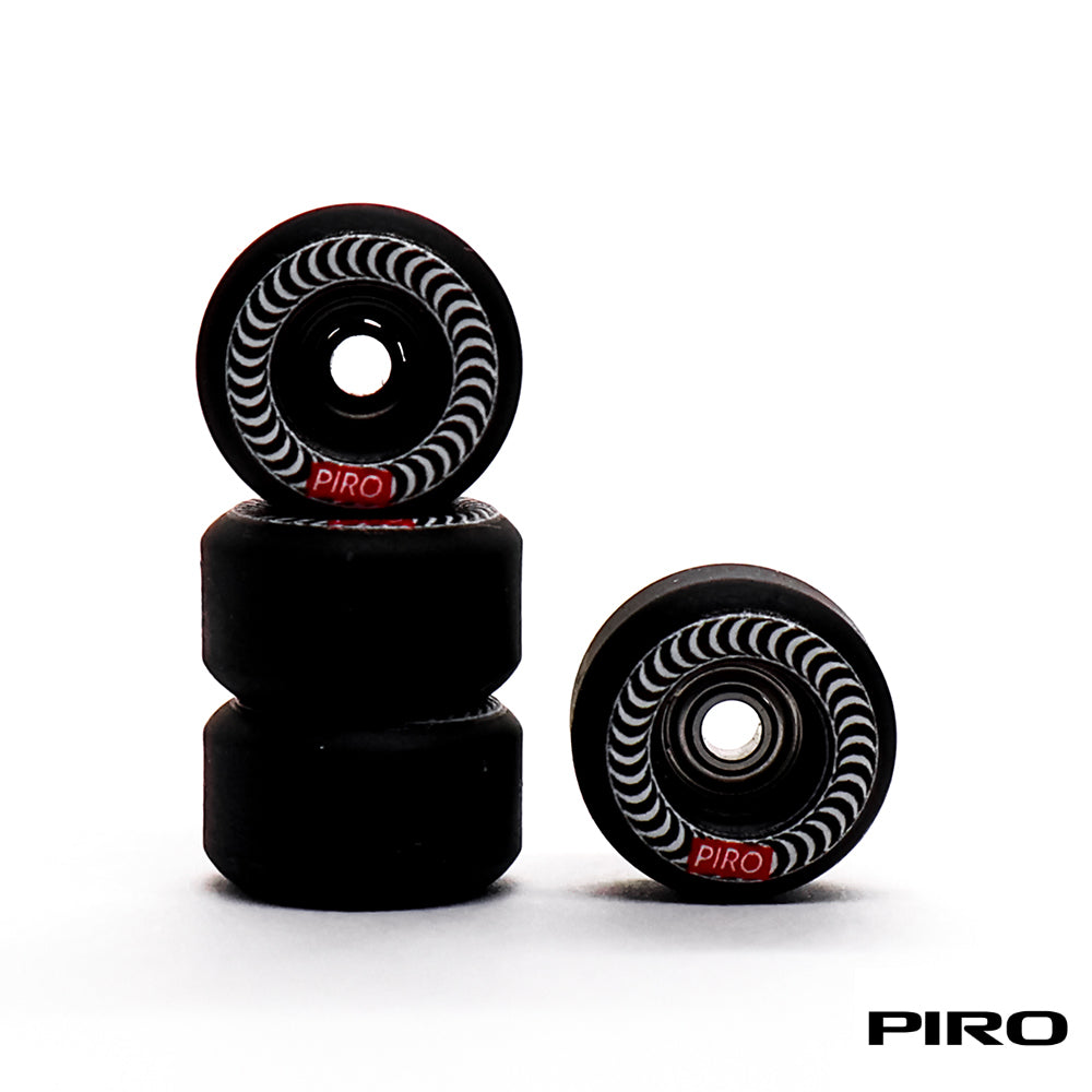 Piro Black Performance Spiral Fingerboard Wheels 8mm