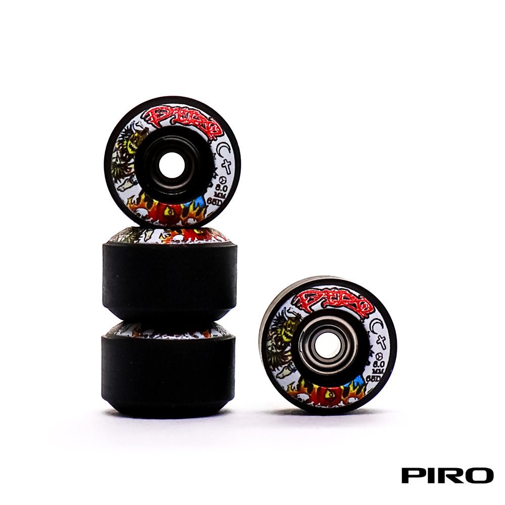 Piro Bruja Black Street RS Fingerboard Wheels 8mm - Caramel Fingerboards - Fingerboard store