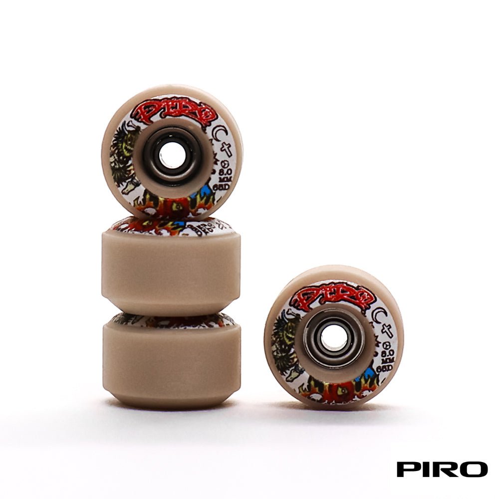 Piro Bruja Tan Street RS Fingerboard Wheels 8mm - Caramel Fingerboards - Fingerboard store