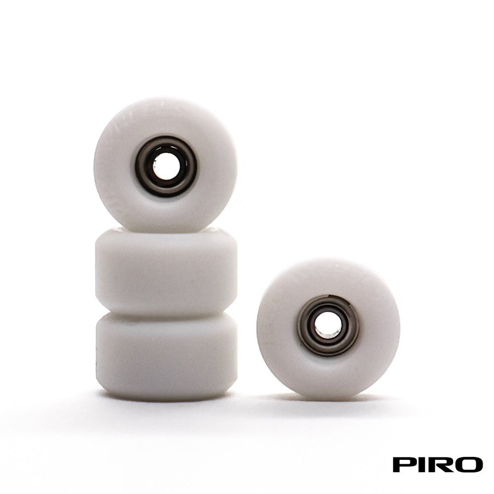 Piro White Performance Fingerboard Wheels 8mm - Caramel Fingerboards - Fingerboard store