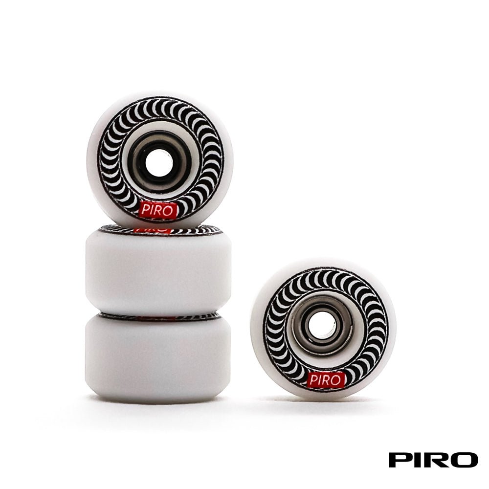 Piro White Performance Spiral Fingerboard Wheels 8mm - Caramel Fingerboards - Fingerboard store