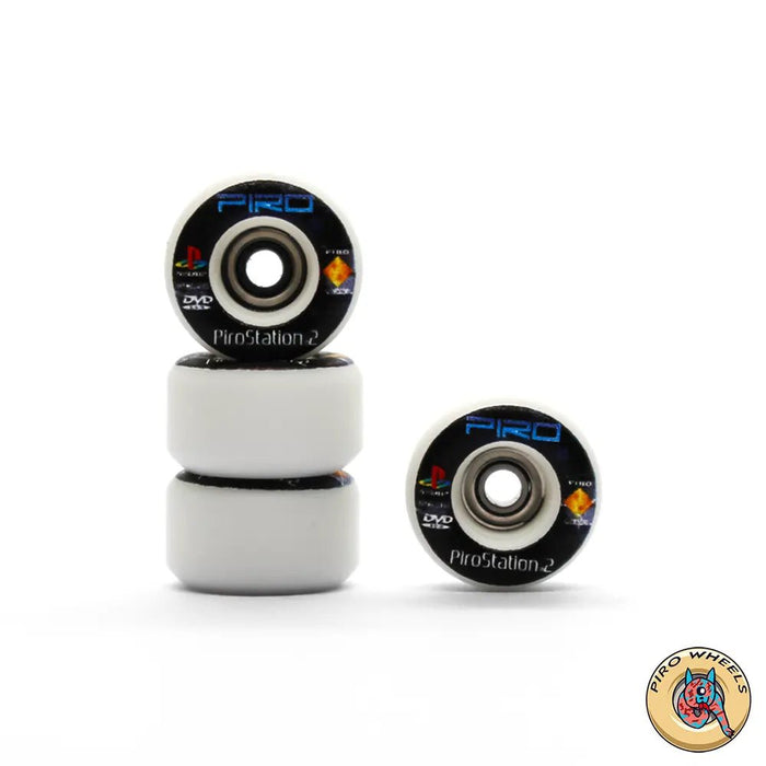 PiroStation White Real Wear Graphic Performance fingerboard wheels 8mm - Caramel Fingerboards - Fingerboard store
