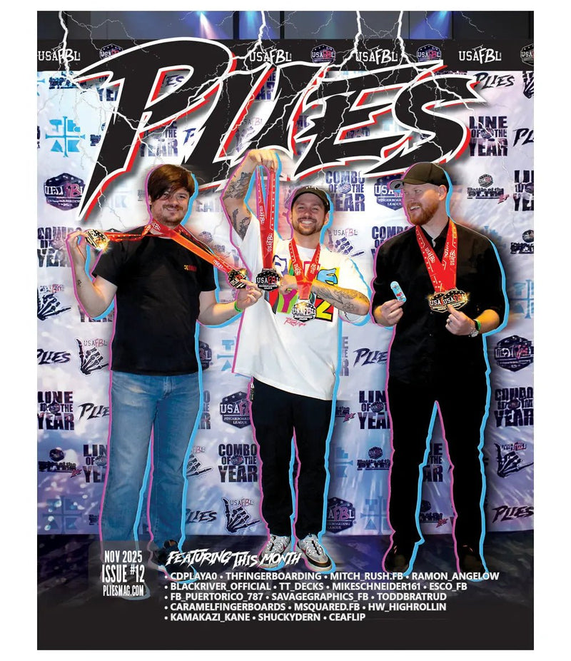 Plies 12 - USA FBL Magazine Printed - Caramel Fingerboards - Fingerboard store