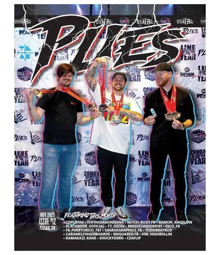 Plies 12 - USA FBL Magazine Printed - Caramel Fingerboards - Fingerboard store