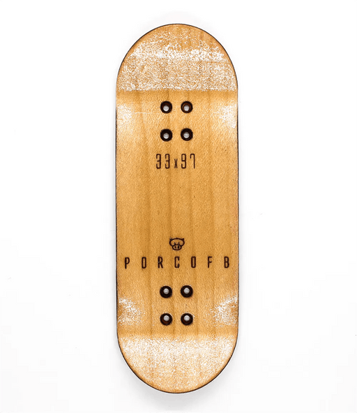 Porco Red Logo Fingerboard Deck 33mm - Caramel Fingerboards - Fingerboard store