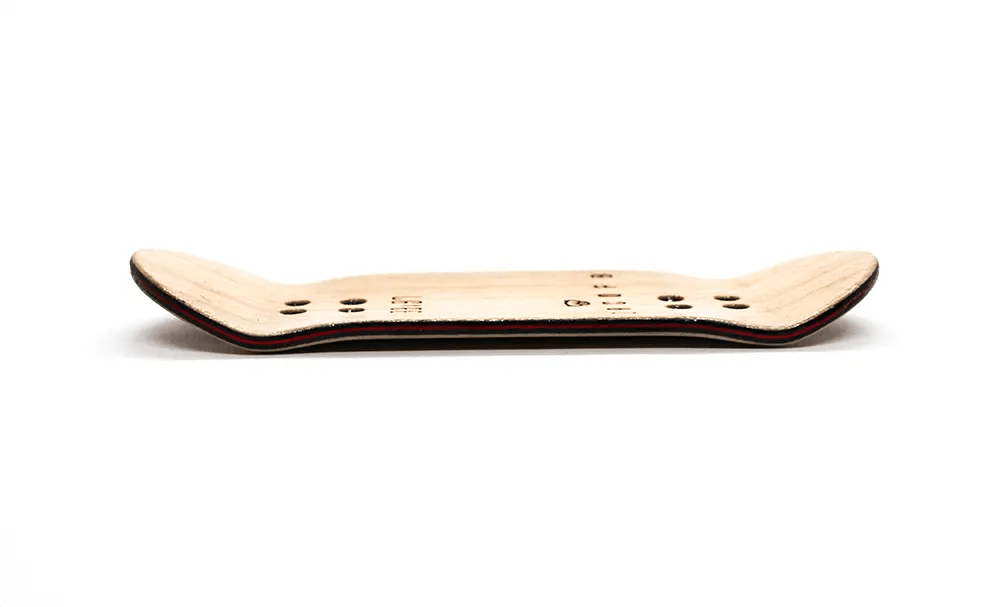 Porco Red Logo Fingerboard Deck 33mm - Caramel Fingerboards - Fingerboard store