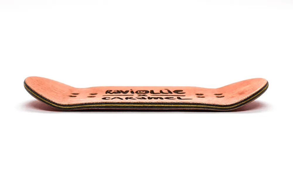 Raviollie x Caramel Red Fingerboard Deck 33.5mm - Caramel Fingerboards - Fingerboard store