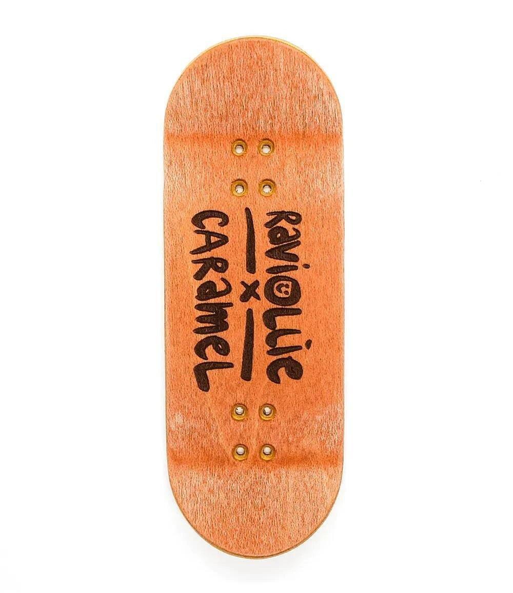 Raviollie x Caramel Yellow Fingerboard Deck 33.5mm - Caramel Fingerboards - Fingerboard store
