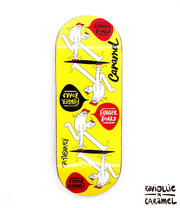 Raviollie x Caramel Yellow Fingerboard Deck 33.5mm - Caramel Fingerboards - Fingerboard store