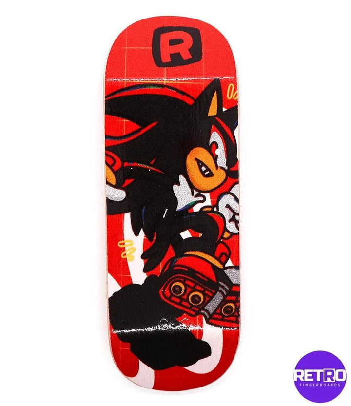 Retro Black Hedgehog Fingerboard Deck - Caramel Fingerboards - Fingerboard store