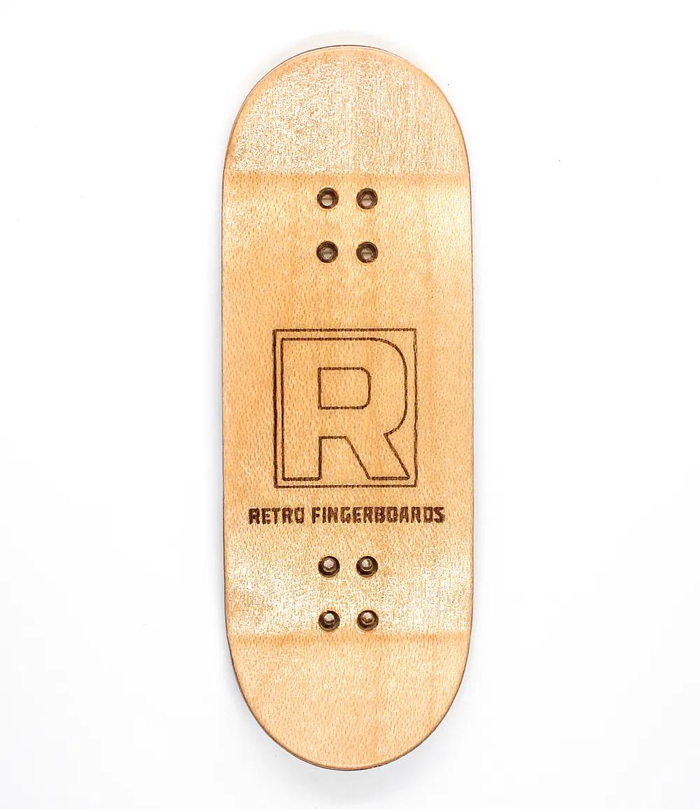 Retro Blue Hedgehog Fingerboard Deck - Caramel Fingerboards - Fingerboard store