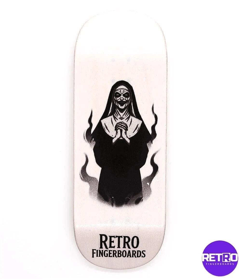 Retro The Nun Fingerboard Deck 34mm - Caramel Fingerboards - Fingerboard store