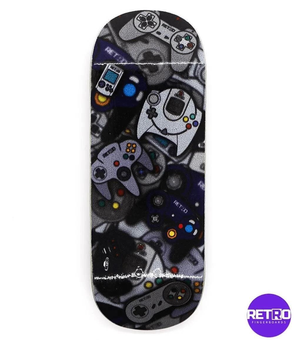 Retro Video Game Fingerboard Deck 34mm - Caramel Fingerboards - Fingerboard store