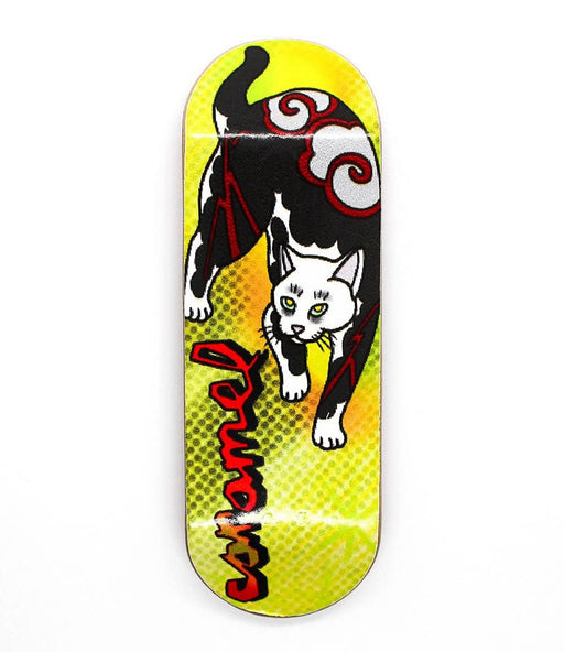 Retro x Caramel cat fingerboard deck 32mm - Caramel Fingerboards - Fingerboard store