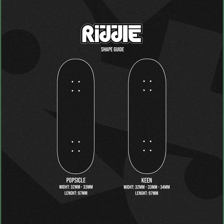 Riddle Blue Logo Fingerboard Deck 34mm - Caramel Fingerboards - Fingerboard store