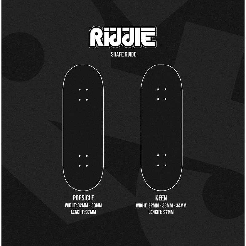 Riddle City Fingerboard Deck 34mm - Caramel Fingerboards - Fingerboard store