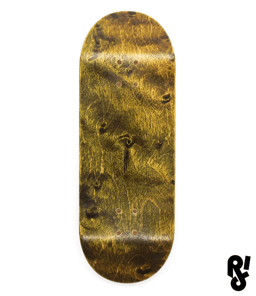 Riddle Olive Green Fingerboard Deck 33mm - Caramel Fingerboards - Fingerboard store