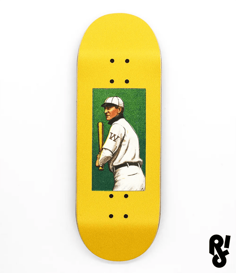 Riddle Yellow Baseball Fingerboard Deck 32mm - Caramel Fingerboards - Fingerboard store
