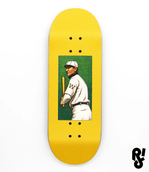 Riddle Yellow Baseball Fingerboard Deck 32mm - Caramel Fingerboards - Fingerboard store