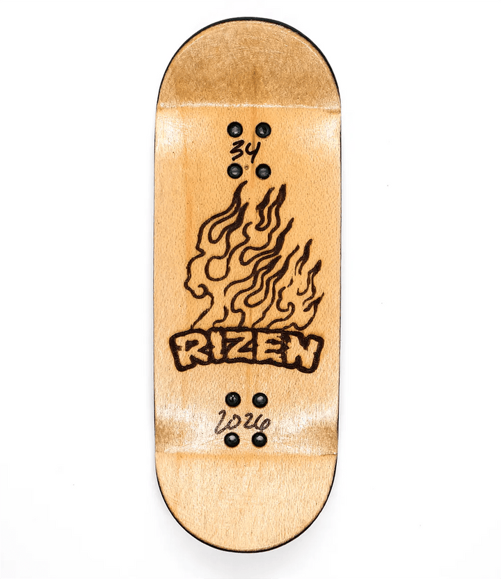 Rizen Celestial Fingerboard Deck 34mm - Caramel Fingerboards - Fingerboard store