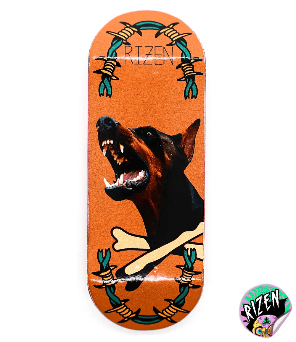 Rizen Guard Dog Fingerboard Deck 34mm - Caramel Fingerboards - Fingerboard store
