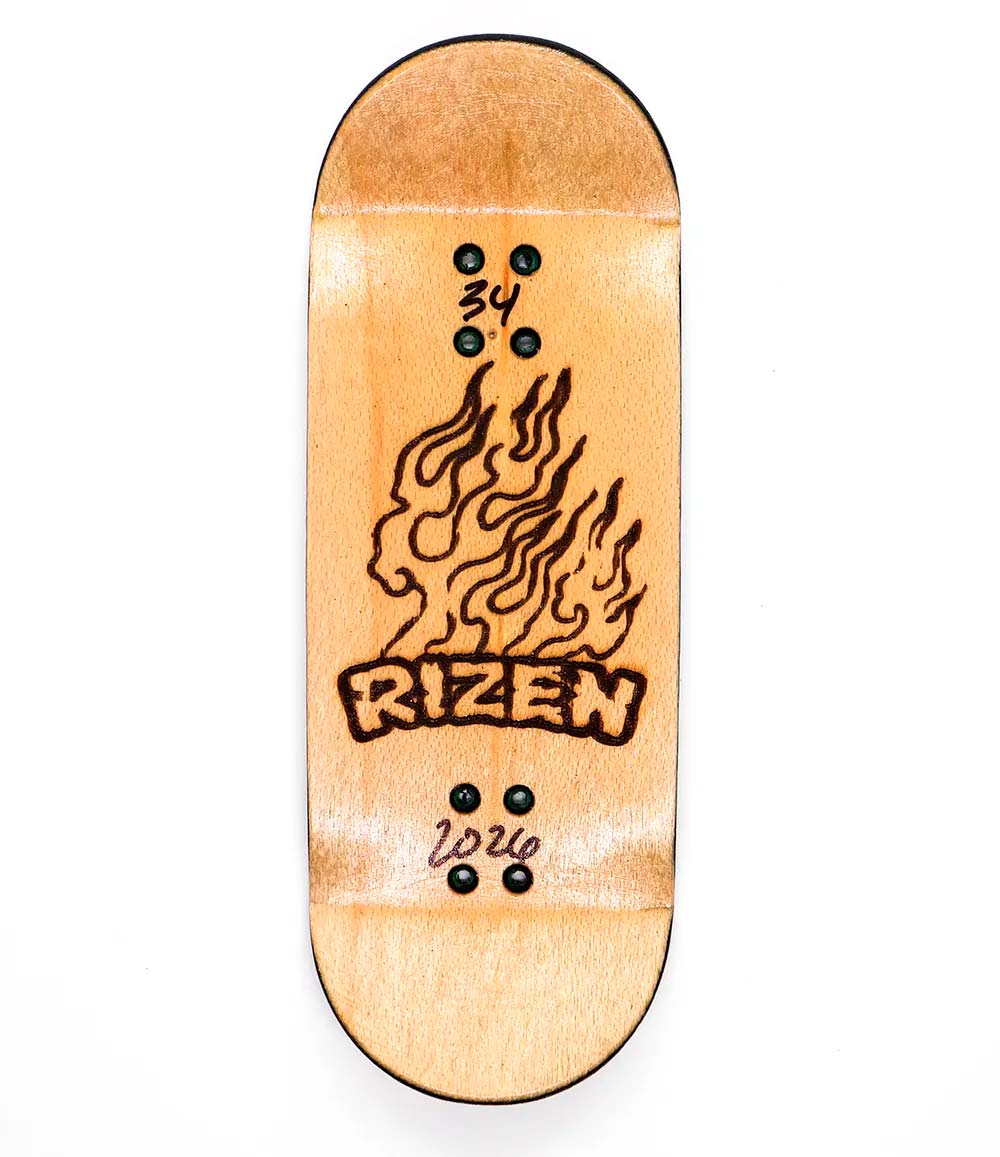 Rizen Half Dead Fingerboard Deck 34mm - Caramel Fingerboards - Fingerboard store