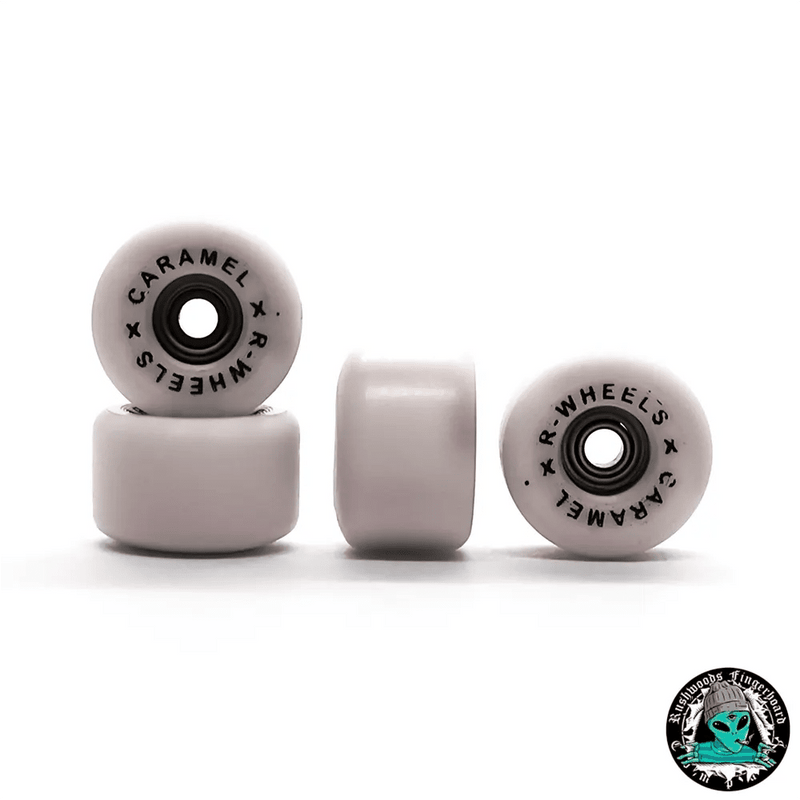 Rushwoods Black Letters Bowl SE Fingerboard Wheels - Caramel Fingerboards - Fingerboard store