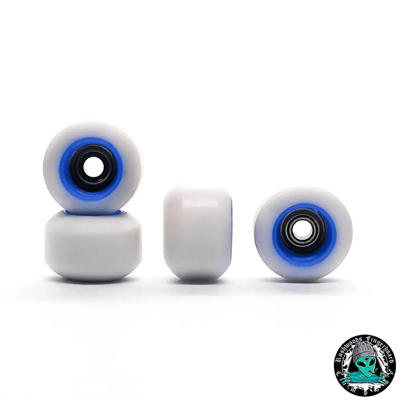 Rushwoods x Caramel Blue/White Fingerboard Wheels - Caramel Fingerboards - Fingerboard store