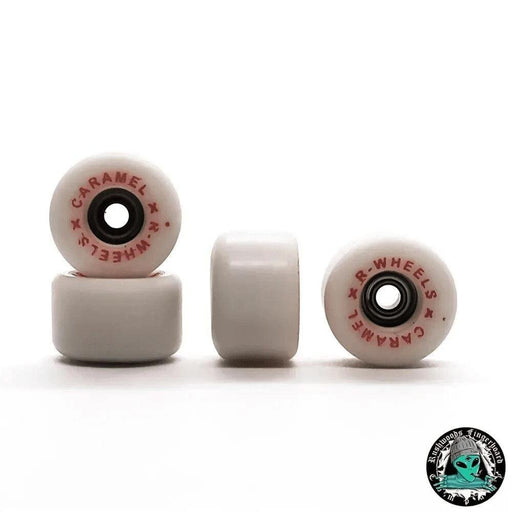 Rushwoods x Caramel Red Letters Bowl SE Fingerboard Wheels - Caramel Fingerboards - Fingerboard store