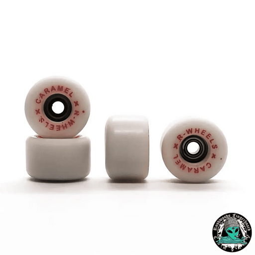 Rushwoods x Caramel Red Letters Bowl SE Fingerboard Wheels - Caramel Fingerboards - Fingerboard store