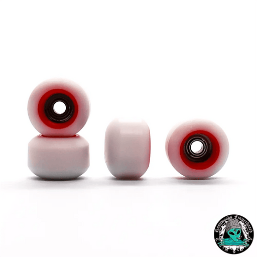 Rushwoods x Caramel Red/White Fingerboard Wheels - Caramel Fingerboards - Fingerboard store