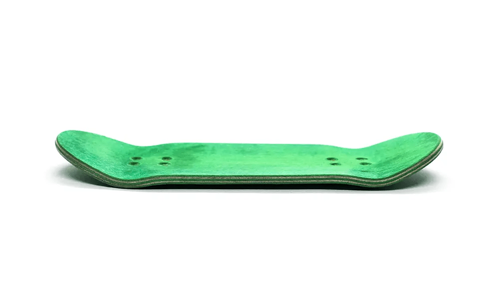 Ryse Green Logo Fingerboard deck 34mm - Caramel Fingerboards - Fingerboard store