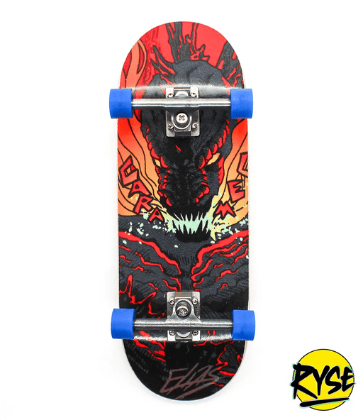 Ryse x Caramel Godzilla Complete Fingerboard 32mm - Caramel Fingerboards - Fingerboard store