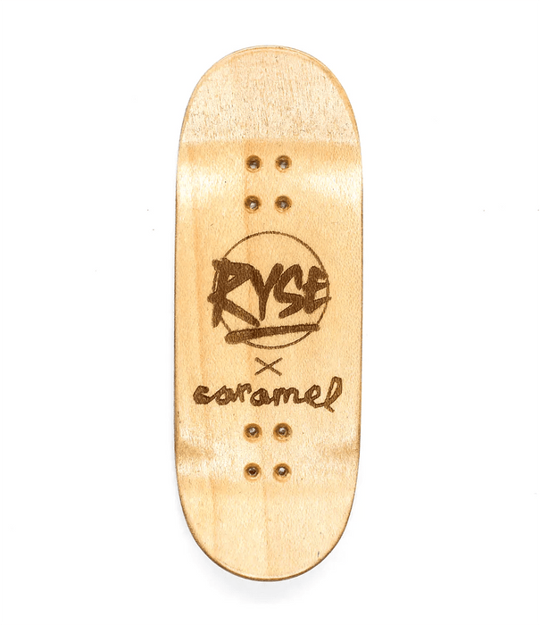 Ryse x Caramel Red Logo Fingerboard deck 34mm - Caramel Fingerboards - Fingerboard store