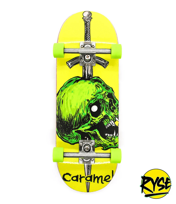 Ryse x Caramel Skull Complete Fingerboard 32mm - Caramel Fingerboards - Fingerboard store